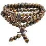 Jovivi Tibetan 6mm 8mm 108 Natural Tiger Eye Gemstone Beads Prayer Mala Bracelet Necklace