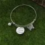 Zuo Bao Memorial Jewelry Sympathy Gift Now She Flies with Butterflies Butterfly Memorial Bracelet Loss Jewelry Gift for Her