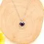 Uloveido Fashion Crystal Heart Necklace Double Heart Pendant Platinum Plated Wedding Valentines Necklace for Her Y1109