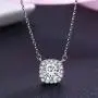 SBLING Platinum Plated Cubic Zirconia/Swarovski Cushion Shape Halo Pendant Necklace/Earrings- Gifts for Women/Girls
