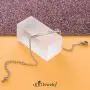 555Jewelry Womens Sparkly Cubic Zirconia Cylinder Bar Stainless Steel Bracelet