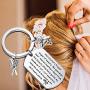 FUSTMW Hairstylists Gifts Hair Stylist Prayer Keychain Cosmetology Graduation Gifts Salon Owner Gifts Barber Jewelry Hairdresser Gifts