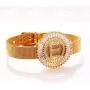 Rhinestone Initial Bracelet 18k Gold Stainless Steel Bangle Bracelet Adjustable Wrap Alphabet Crystal Bracelet Personalized Letter Bracelet Jewelry Gift for Women Girls