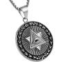 AsAlways Stainless Steel Olive Branch Eye of Horus Egypt Charm Jewelry Good Luck Success Amulet Friendship Cross pendant