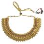 MUCH-MORE Traditional Bollywood Style Indian Polki New Gold Tone Necklace/Pendant Jewelry for Women
