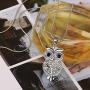 Niumike Crystal Insert Owl Necklace, 18” Lucky Tree Body Pendant Necklaces for Women and Girls
