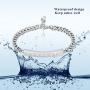 Stainless Steel Crystal Cremation Bracelet for Ashes Cube Urn Bangle Locket Memorial Jewelry Keepsake Bracelet for Ashes