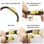 MEMGIFT I Love You Morse Code Leather Bracelets for Men Funny Inspirational Gifts for Her Mom Son Daughter Sister Wrap Bracelet