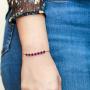 Gem Stone King 925 Sterling Silver Red Created Ruby Adjustable Bracelet, 2.80 Ctw Round