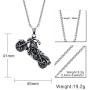 JAJAFOOK Stainless Steel Motorcycle Matching Set Mens Pendant Necklace