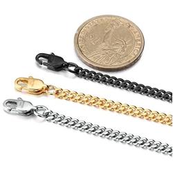 Jstyle Stainless Steel Link Curb Chain Necklace for Men Women 3 Pcs 3.5mm