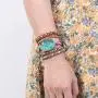 YGLINE Leather Handmade 7 Chakra Yaga Bead Wrap Bracelet Jewelry YGLINE Leather Handmade 7 Chakra Yaga Bead Wrap Bracelet Jewelry