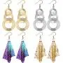 70s Disco Earrings Sequin Earrings Metal Mesh Grid Tassel Drop Dangle Earrings Long Hook Earrings Women Girls, Gold Silver Colorful 70s Disco Earrings Sequin Earrings Metal Mesh Grid Tassel Drop Dangle Earrings Long Hook Earrings Women Girls, Gold Silver Colorful