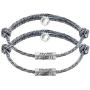 ORFAN Magnetic Couples Bracelet Set Adjustable Attract Bracelet for Couples Engraved Love Bracelet for Valentines Day (Gray and Gray, Custom)