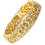 Halukakah Cuban Link Chain for Men Iced Out,15MM/20MM Mens Gold Chain Miami 18k Real Gold Plated/Platinum White Gold Finish Choker Necklace Bracelet,Full Cz Diamond Cut Prong Set,Gift for Him