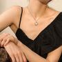 Eiffy Nautical Animal Crab with Freshwater Pearl Pendant Necklace for Women Girls Choker Jewelry