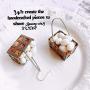 FCOZM Earrings for Women, 1 Pair Mini Egg Basket Dangle Earrings, Creative Hand-made Sterling Silver Earrings - Fashion, Cute & Fun Drop Earrings for Women Girls