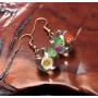 Glass Flower Drop Earrings Tree of Life Butterfly Dangle Earring for Women Time Gemstone Wishing Tree Ear Jewelry