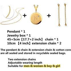 HIXIN A-Z Initial Letters Pendant Necklace Yellow 18K Gold Plated Dainty Capital Letter Alphabet Name Necklace Personalized Charms Choker Chain Necklace Jewelry Gift