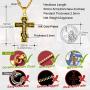 FaithHeart Byzantium Crucifix Cross Necklace, Christian Jewelry Vintage Stainless Steel/Gold Plated Customize Available Gift for Men/Women Russian Orthodox Church Pendant Necklace