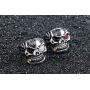 Vintage Stainless Steel Gothic Skull Smoking Bullet Biker Cocktail Party Ring for Men