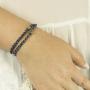 Wakami Double Wrap Bracelet | Handmade Boho Jewelry For Women & Men | Charm Bracelet, Waxed Thread And Zinc Alloy Metal Beads, Fair Trade, 6-10in - Hippie Bracelets.