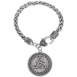 EUEAVAN Celtic Knot Triquetra Trinity Talisman Amulet Runes Pendant Bracelet