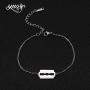 Amaxer Minimalist Hip Pop Razor Blade Flash Geometry Charm Link Bracelet Simple Punk Rock Unisex Jewelry