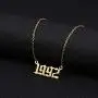 RINHOO Birth Year Number Pendant Necklace Stainless Steel Gold Number Birthday Necklace Chain Jewelry for Women Girl RINHOO Birth Year Number Pendant Necklace Stainless Steel Gold Number Birthday Necklace Chain Jewelry for Women Girl