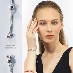 Belinda Jewelz Womens Sterling Silver 6 Sparkling Square Birthstone Bolo Bracelet