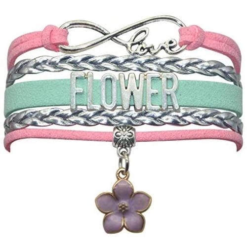 HCChanshi Flower Bracelet Jewelry Cute Flower Girl Gifts Bracelet Flower Jewelry Bracelet Gifts for Women, Girls, Teen Girls