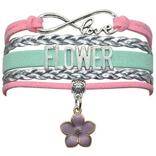 HCChanshi Flower Bracelet Jewelry Cute Flower Girl Gifts Bracelet Flower Jewelry Bracelet Gifts for Women, Girls, Teen Girls
