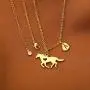 SHIWE Stainless Steel Gold Horse Necklace for Women 26 Initial Heart Letter Necklace Horse Pendant Necklace Horse Jewelry Gifts for Valentines’ Day SHIWE Stainless Steel Gold Horse Necklace for Women 26 Initial Heart Letter Necklace Horse Pendant Necklace Horse Jewelry Gifts for Valentines’ Day