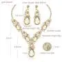 CSY Luxury Austrian Crystal Necklace Earrings Rhinestone Bridal Wedding Party Costume Jewelry Sets for Brides Bridesmaids Women CSY Luxury Austrian Crystal Necklace Earrings Rhinestone Bridal Wedding Party Costume Jewelry Sets for Brides Bridesmaids Women