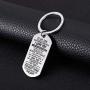 Stainless Steel Dog Tag Letters''To my son.love mom'' keychain rings,Inspirational Gifts For Son Jewelry