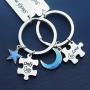 SIDIMELO Couple Gifts Daenerys Keychain My Sun and Stars Jalan Atthirari Anni Shekh Ma Shieraki Anni Keychain Game of Thrones Jewelry Lovers Couples Heart Accessories