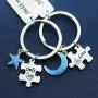 SIDIMELO Couple Gifts Daenerys Keychain My Sun and Stars Jalan Atthirari Anni Shekh Ma Shieraki Anni Keychain Game of Thrones Jewelry Lovers Couples Heart Accessories