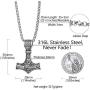 Richsteel Thors Hammer Pendant Mjolnir Necklace for Men Women 316 Stainless Steel/18K Gold Plated/Black Viking Nordic Jewelry(with Gift Box)
