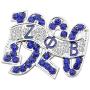 CENWA Rhinestone Brooch Pin 1920 Greek Sorority Jewelry Gift