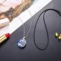 Majitangcun Womens Peacock Pendant Necklace, Crystal Necklace Gemstone Healing Chakra Necklace, Lucky Gift for Women and Girls, Matched with Stainless Steel Chain Strap Gift Box