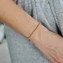 Anela 14kt Gold Filled Bracelet, 3mm Beads, Stretch and Stackable, Hand Made in USA Anela 14kt Gold Filled Bracelet, 3mm Beads, Stretch and Stackable, Hand Made in USA