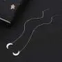 fishhook Threader Tassel Earrings Stainless Steel Silver Tone Geometric Shape Drop Dangle Long Charm Earrings for Women Girls fishhook Threader Tassel Earrings Stainless Steel Silver Tone Geometric Shape Drop Dangle Long Charm Earrings for Women Girls