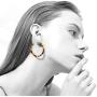 Acrylic Hoops Earrings Bohemian Statement Drop Dangle Earrings for Women Girls Fashion Jewelry