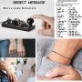 DIOFRG Morse Code Bracelet for Women Men Couples Best Friend Friendship Bracelets Adjustable Beaded Anklet Morsecode Funny Inspirational Gifts for Her Him Jewelry