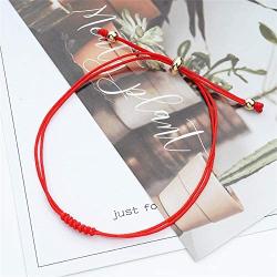 7 Knot Red String of Fate Bracelets Handmade Red Rope Long Distance Matching Bracelet Good Luck Protection Couples Bracelets for Women Girl Friendship Jewelry