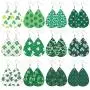 Clover Leather Earrings for Women Girls MTSCE Green Teardrop Faux Leather Earrings Sets St Patricks Day Drop Dangle Earrings Fashion Jewelry Clover Leather Earrings for Women Girls MTSCE Green Teardrop Faux Leather Earrings Sets St Patricks Day Drop Dangle Earrings Fashion Jewelry