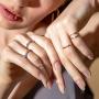 Gold rings set for woman: stacking knuckle midi figure rings packs with multiple size for everyday wear