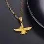 U7 Farvahar Pendant Chain Stainless/Black Gun/18K Gold Plated Symbol Iran Persian Gift Necklace, Customizable U7 Farvahar Pendant Chain Stainless/Black Gun/18K Gold Plated Symbol Iran Persian Gift Necklace, Customizable