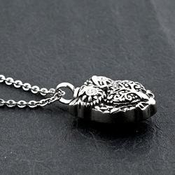 Jesse Ortega Eagle& Cat& Owl Animal Urn Necklace Cremation Jewelry Ashes Holder Keepsake Memorial Stainless Steel Necklace