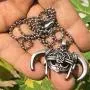 Warrior Jewelry Skyrim Ancient Nord horned Helmet Gladiator Babarian Medieval Roman Viking Protection Amulet pewter boys mens pendant necklace Charm for boys men unisex w silver ball chain Warrior Jewelry Skyrim Ancient Nord horned Helmet Gladiator Babarian Medieval Roman Viking Protection Amulet pewter boys mens pendant necklace Charm for boys men unisex w silver ball chain